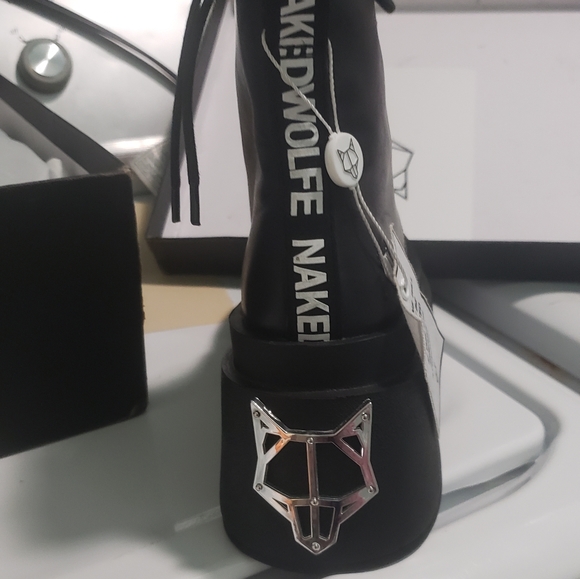 Naked Wolfe black Saturn platform boots NWT - Picture 2 of 4